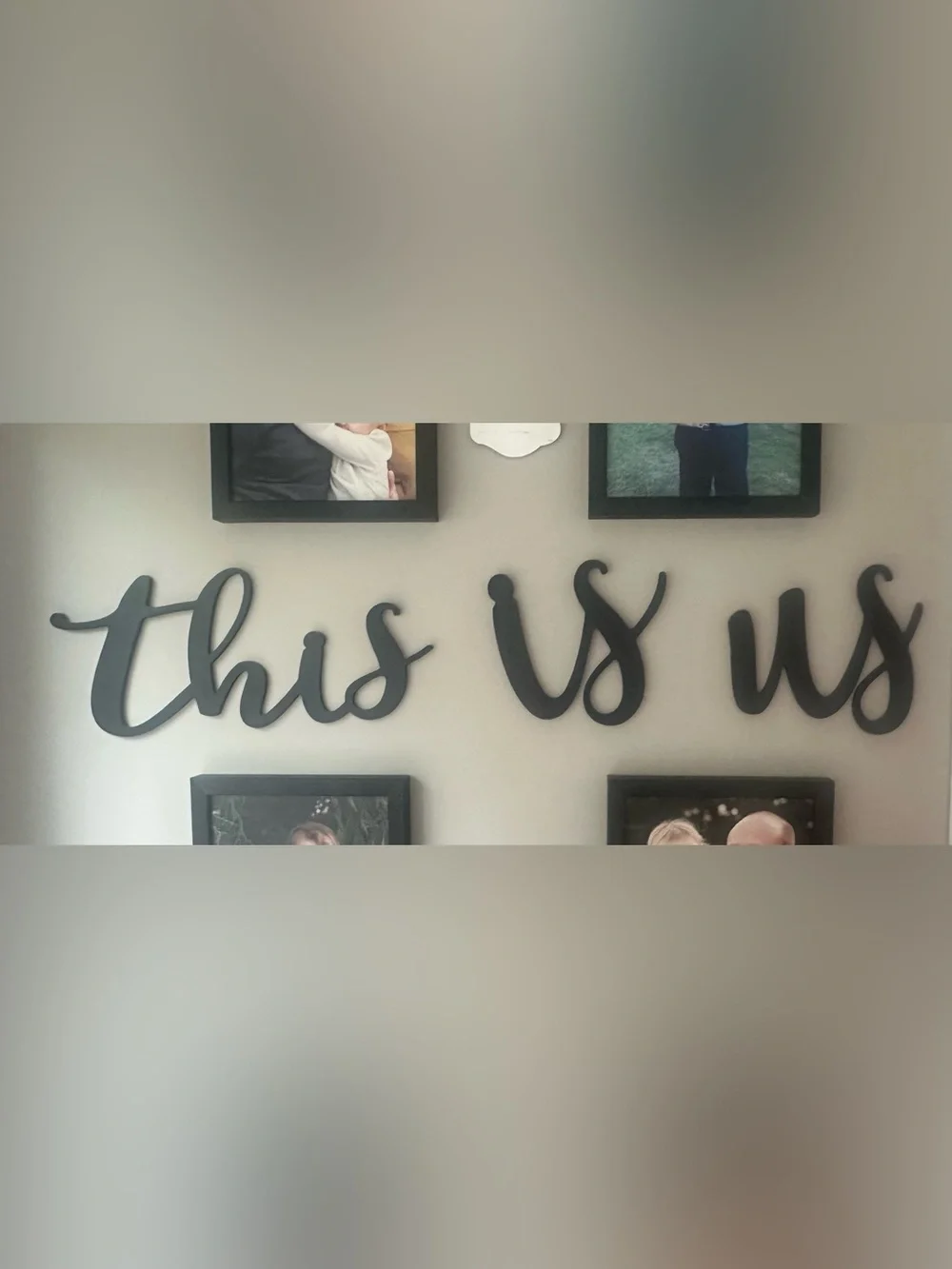 Decorative “this is us” Script Wall Letter Set - Black